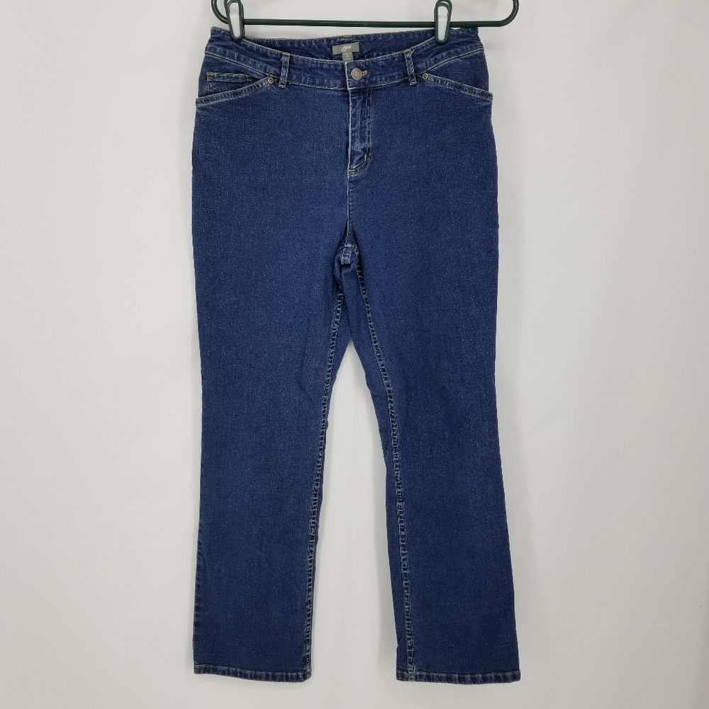 J Jill womens size 8P Stretch Jeans Straight Leg